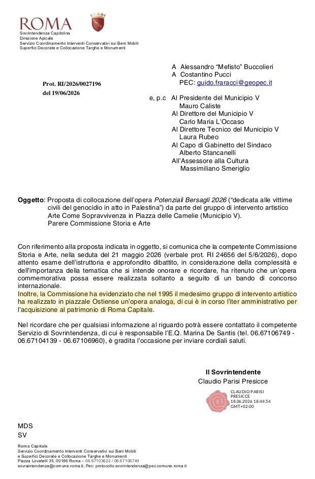 delibera comune di roma